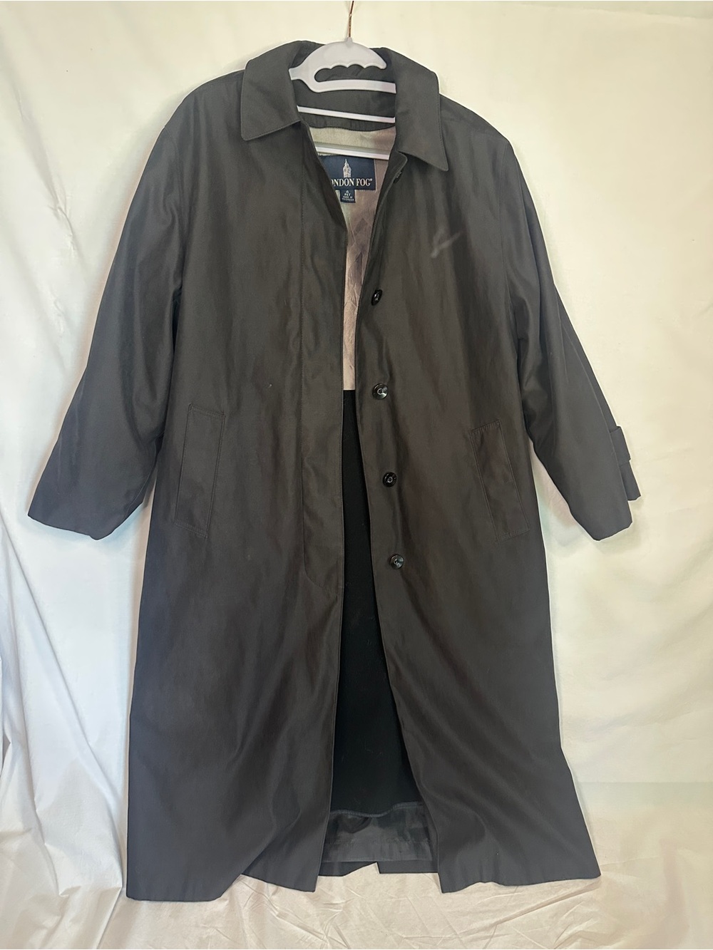 London Fog Women's Charcoal Trench Coat
